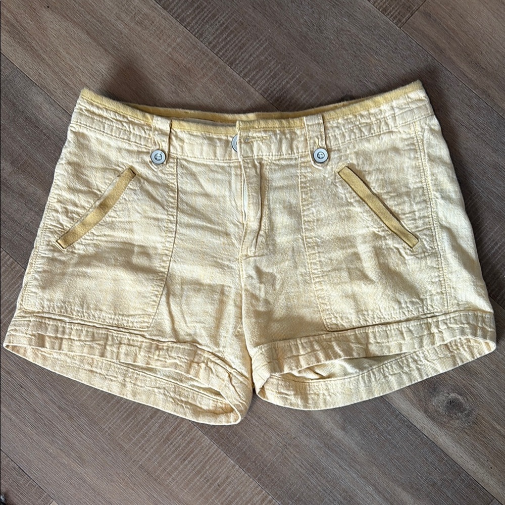 Pilcro High Waist Yellow Shorts